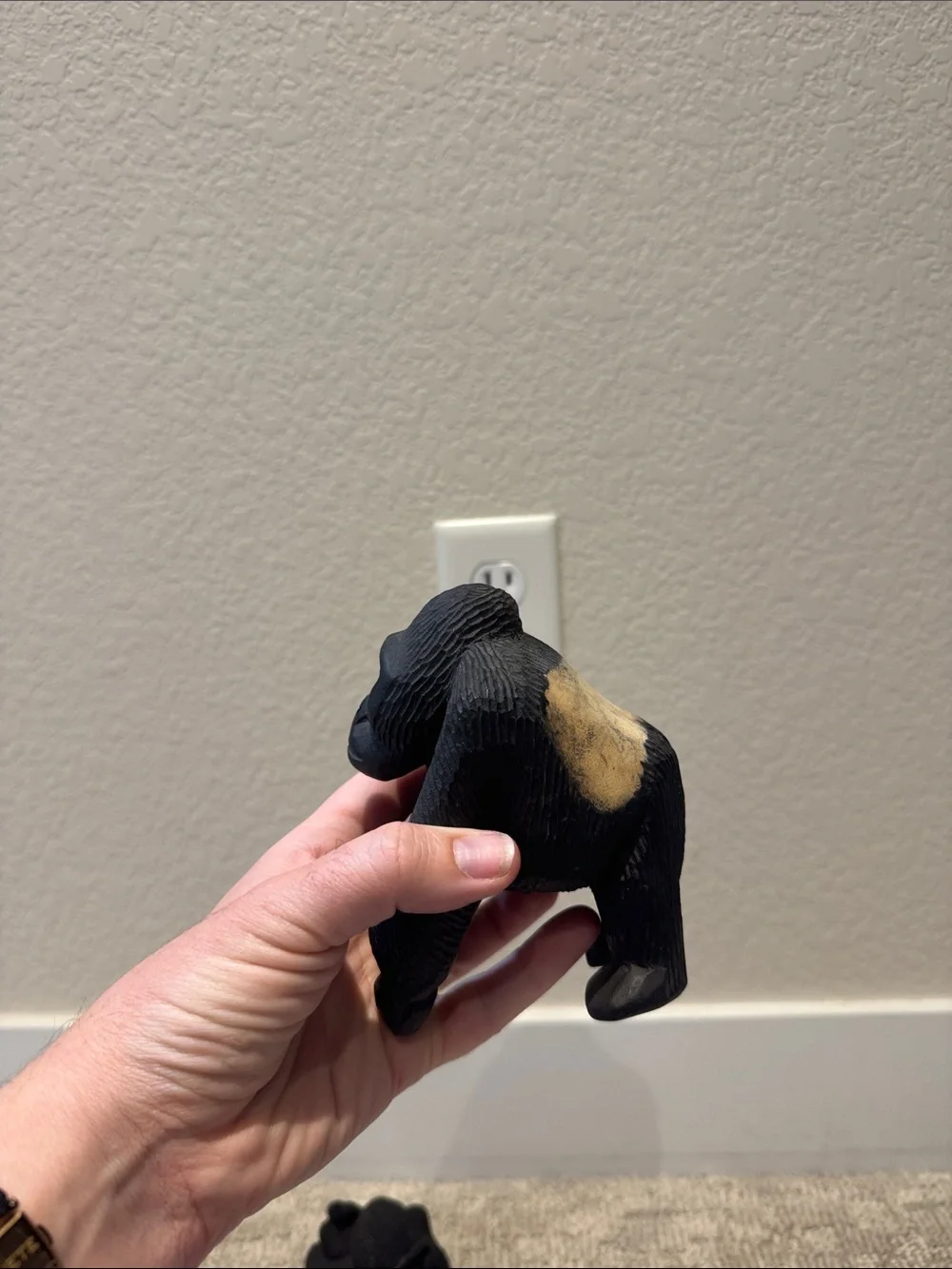 Matte Black Gorilla Sculpture Pair - Home Wall Decor Accent